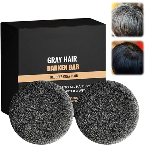 2024 Neu Anti Grey Bar 2 Stück Anti Gray Bar Anti-Gray Bar Anti Grey Bar Anti Gray Bar Lorenge Schwarze Seife Gegen Graue Haare Schwarze Seife für Reinigt Das Haar Gründlich