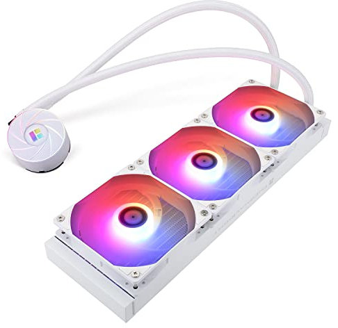 TR AQUA ELITE 360 Blanco ARGB, enfriador de agua para CPU con 3 x 120 mm ventiladores PWM, 1550RPM, para AMD/AM4/AM5 y Intel LGA1150/1151/1200/2011/1700