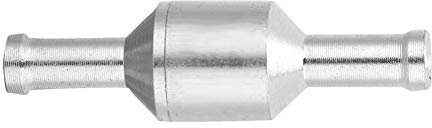 VÁLVULA DE RETENCIÓN RECTA EN LÍNEA DE ALUMINIO COMBUSTIBLE GAS LIQUIDO AIRE UNIDIRECCIONAL SIN RETORNO PARA AUTOMOCIÓN MARINA PLATA (6mm)