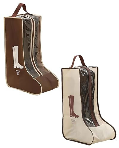 FDCGAS Stiefel Aufbewahrungstasche mit Griff, 2pcs Tragbare Stiefeltasche mit Griff Staubdicht und Wasserdicht Stiefel Garage Reise-Schuhtasche Shoes Bag für Zuhause, Reisen