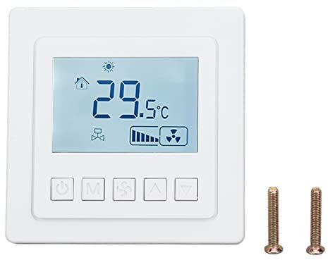 Termostato de aire acondicionado Termostato de ambiente digital, portátil de pared para sistemas de calefacción y refrigeración para regulación