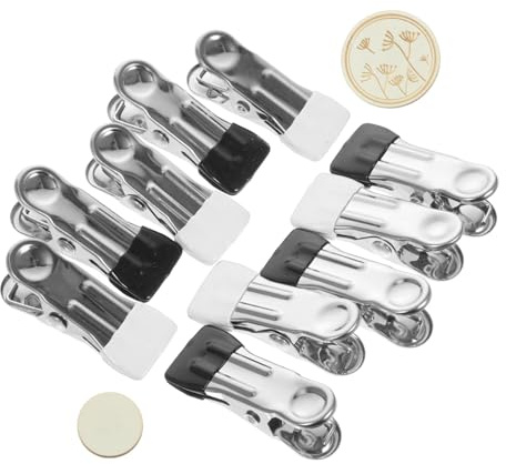 Zerodeko Stainless Steel Clothes Pegs with Rubber Coated Handle, Heavy Duty Anti-slip Grip, Strong Clamping Force for Laundry, Clothesline and Food Packages, Silver, Random Style