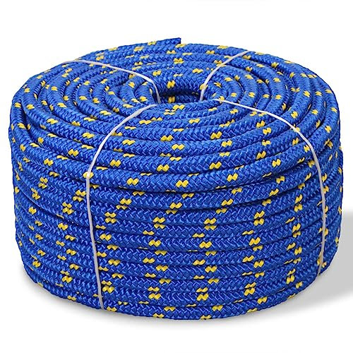 Xichuzi Bootsseil Polypropylen, Festmacherleine, Tauwerk Für Boote, Kletterseil, Baumklettern Ausrüstung, Allzweckseil, Camping Seil, 10 mm 50 m Blau