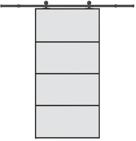 vidaXL Porte coulissante et kit de quincaillerie 102,5x205cm Verre ESG