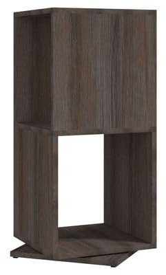 plplaaoo Drehregal Grau und Sonoma-Eiche 34,5x34,5x75,5 cm Holzwerkstoff