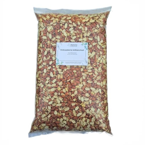 Matimels Futterwelt Erdnusskerne teilblanchiert, Erdnüsse für Vögel, Vogelfutter (25 Kg)