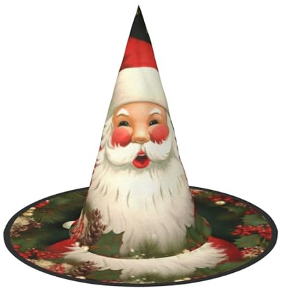 Lot de 2 chapeaux de sorcière flottants pour Halloween, Noël, vacances, Père Noël, couronne de sorcière, chapeau de sorcière, chapeau de sorcière, accessoires de costume, décorations d'Halloween pour