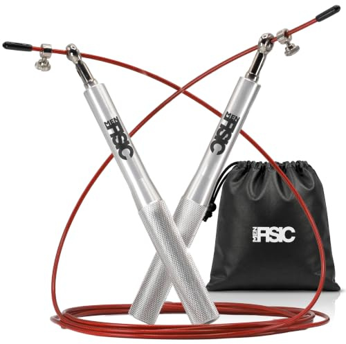 DISTOCK® Springseil mit Kugellager 3,5m Verstellbar Ideal für Crossfit & Boxen Schwarz oder Grau