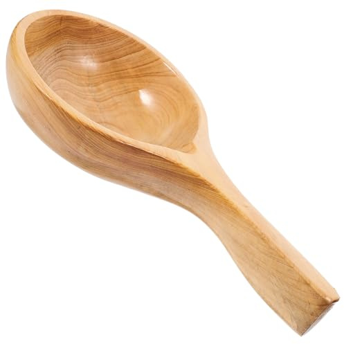 JOINPAYA Mestolo per Acqua in Legno Naturale Grande Capacità, Ergonomico per Sauna e Bagno, Multiuso per Giardinaggio e Cucina, Design Rustico Compatto e Facile da Usare