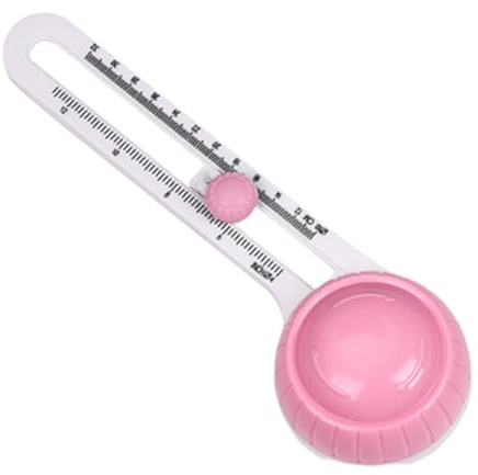 YIPFEN Cortador Circular Ajustable Rosa – Herramienta de Corte para Papel y Plástico, 2 Cuchillas Incluidas – Corta Círculos 10-32 cm, Ideal para Manualidades, DIY y Oficina