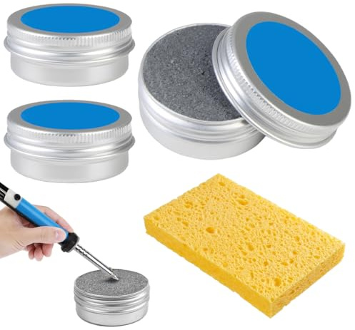 DOVBAN 3 Pezzi Flussnte Per Sldtur Stgno,Sldtore Elettrico Pulito,Pst Sldnte Llo Stgno,Per Riprzioni Di Pprecchiture,Include Spugne