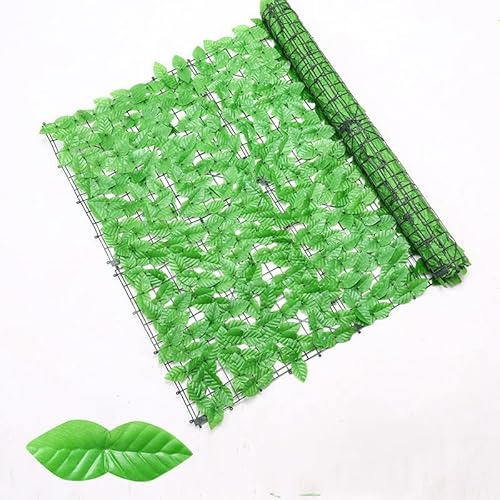 Recinzione per la privacy di edera artificiale, pannelli di recinzione in plastica verde con foglie artificiali, siepe, recinzione privacy rotolo parete paesaggistica per esterni e giardino