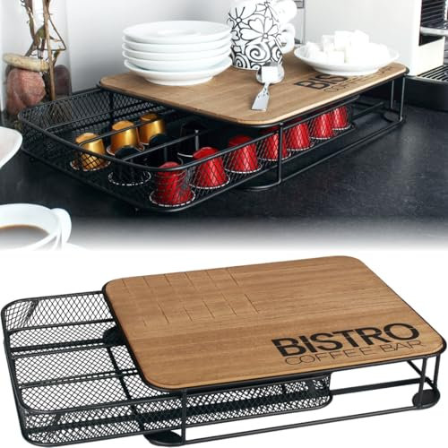 Stimo Kaffeekapsel Schublade für 36 Kapseln Schubladenbox Kaffeemaschinen Kapseln Halter Ständer