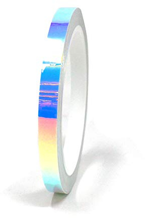 10 Meter Flip Flop Chrom Zierstreifen Basteln Effektfolie Hologramm Chameleon Auto Motorrad Modellbau Klebestreifen (FF2 Blau/Lila, 7mm Breite)