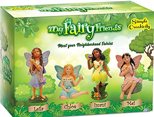 Simple Creativity Fairies for Fairy Garden Miniatures Accessories Outdoor and Indoor Decor, Miniature Doll Figurines Supplies Fairy House Mini Figures for Kids