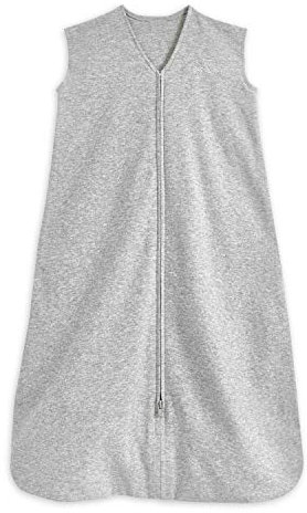Halo Baby Schlafsack | 0,5 Tog Sleepsack | 100% Baumwolle, Heather Grey für Neugeborene | Einfacher Zip -Zugriff von Windelwechsel | Lullaby Trust Partners | Unisex, Jungen & Mädchen, 0-6 Monate