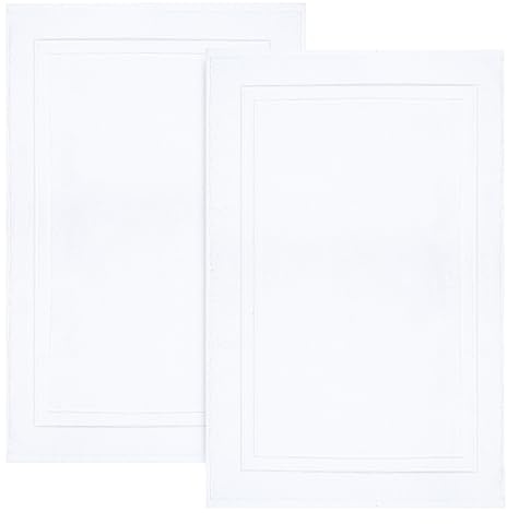 Infinitee Xclusives Cotton Bath Mat (86 x 55 cm) - Bathroom Mat - 2-Pack | Luxury Super Soft - Absorbent & Quick-Drying Bath Mats for Bathroom |900 GSM| - Gym, Shower, Spa & Hotel Use