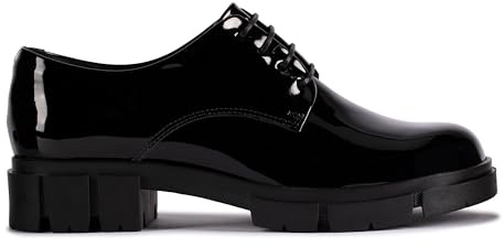 Clarks Teala - Zapatos de piel con cordones en color negro, talla 5.5