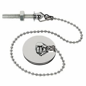 E2trade Chrome Metal Basin Plug 1 ½ Inch with 304mm (12 Inch) Chain & Stay