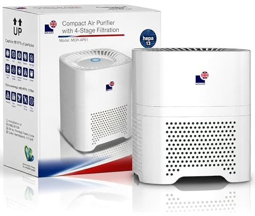 Morris 4 in 1 Air Purifier with Medical Grade Hepa H13 Filter, Removes Virus