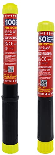 Fire Safety Stick TWIN PACK - 1x 100 second PLUS 1x 50 second Fire Extinguisher - Fire types: A, B, C, Electrical and F