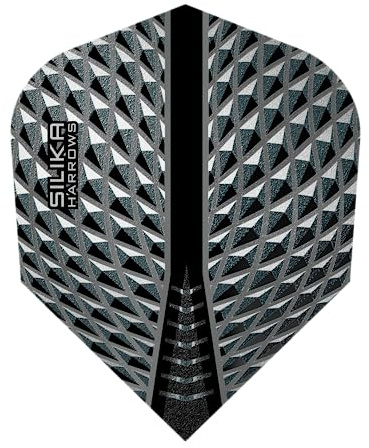 Harrows Dart Flight Profi Silika Dartflight Set für Softdarts und Steeldarts (Nummer 6, Smokey)