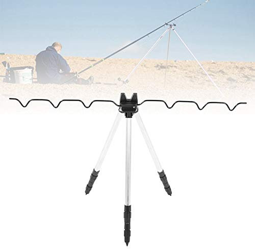 SUNGOOYUE Fishing Rod Holder, Triangle Sea Fishing Support Stand, Aluminum Alloy, Portable