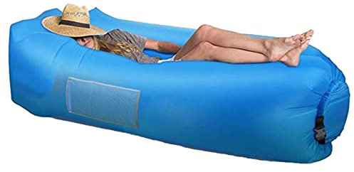 Aufblasbares Couch-Luftsofa für Stuhl, Outdoor-Liege, Wasserhängematte, Strand, Wandern, Ausrüstung, Blau B