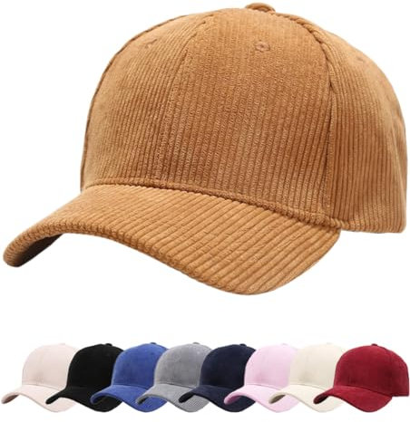 Cozyan Winter Baseball cap Cappello Invernali Cappellino in Poliestere Cappellino da Baseball Classic Unisex Cappello da Sole in Velluto a Coste Regolabile con Visiera Curva Berretto per Sport Caldi