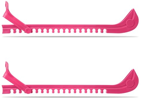 NQEUEPN Protezioni per Pattini da Ghiaccio Regolabili, Protezione per Lama da Pattinaggio Antiscivolo con Fibbia di Regolazione Accessori per Pattini di Figura Pattini da Hockey per Uomo Donna (Rosa)