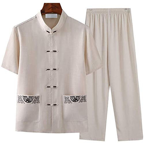 Tai Chi-Kleidung, bedruckt, für Herren, Damen, Jungen, Damen, traditionelle chinesische Kampfkunst, Wing Chun, Boxen, Karate, Leinen, Taekwondo-Kleidung, Geschenk (BL) (B XXL)