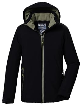 killtec Jungen Funktionsjacke/Outdoorjcake mit Kapuze KOW 369 BYS JCKT, schwarz, 152, 42163-000