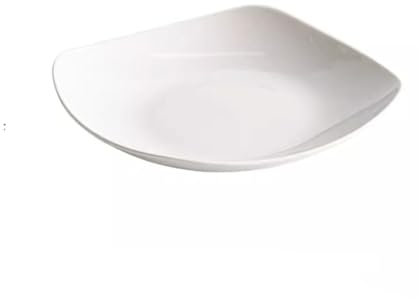 Assiette de diner Assiettes Vaisselle Assiette à soupe ménagère en céramique blanche, assiette profonde, hôtel Restaurant, assiette de nourriture occidentale, bol à salade, assiette d'apéritif Assiett