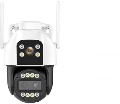 Caméra IP de sécurité extérieure, Caméra IP 4G carte SIM 4K HD, Zoom 10X, WIFI, PTZ, trois objectifs, double écran, caméra de sécurité 2K, suivi automatique, Surveillance P2P Images HD ( Color : 1 UK