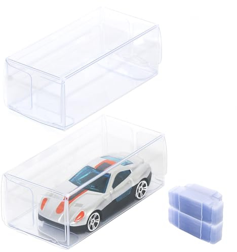 Vitrine Transparente 100 Pièces, Boîte de Présentation de Comptoir à Assembler, Support Organisateur de Cube, Vitrine de Protection Anti-poussière pour Figurines d'action, Jouets de(Clair)