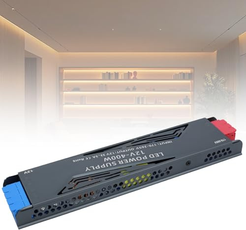 SUCIKORIO LED Trafo 12V 400W Transformator AC 230V auf DC 12 Volt 33,3A Ultra Dünn Konstante Spannung LED Treiber Netzteil 12V Schalt Niedervolttrafo für LEDs Streifen, LEDs Lichtleisten, Innen