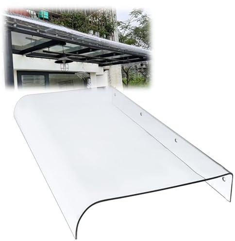 Window Awning 50cm 60cm 70cm 80cm 90cm 120cm Clear Door Canopy Polycarbonate Cover Patio Exterior Awnings Anti-UV Rain Snow Protection