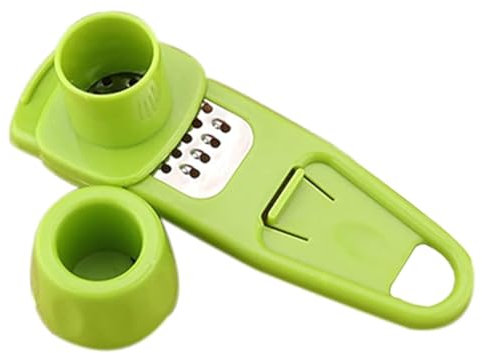 Rallador compacto para ajo y jengibre – Mini rallador de cocina para ajo, jengibre, especias, pequeño rallador manual, color verde