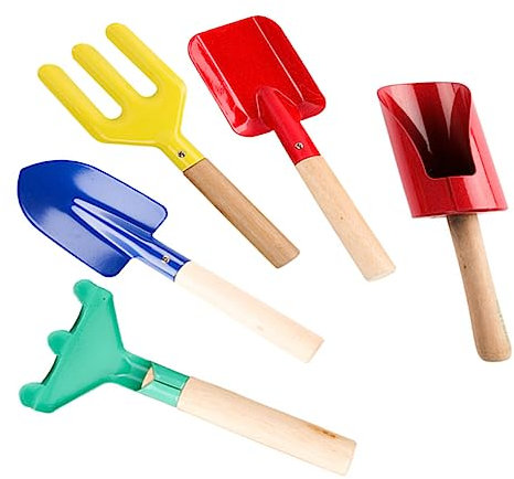 Vaguelly 5stücke Teiliges Junge Mädchen-gartenset Mit Blumentool Und Sandschaufel Kindgerechte Praktische Handgeräte Für Outdoor-Spiel Und Gartenarbeit Leicht Kompakt Für Strand Camping