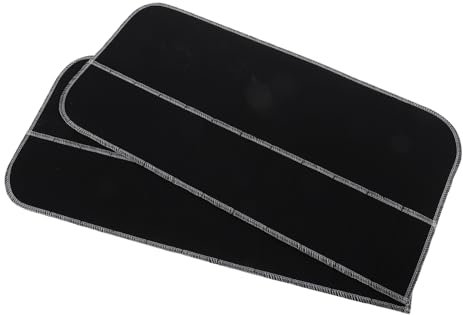 Gatuida Pochette pour Couvert Anti Ternissement, Porte-Couverts en Tissu Noir, Lot de 2, Rangement Portable Cuisine, Bar, Café et Camping