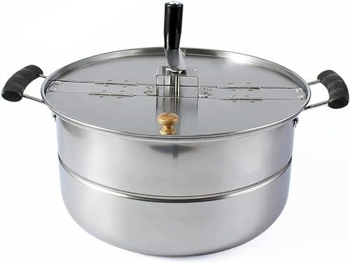Popcorn Machine Manual stainless steel popcorn pot, household stove gas popcorn machine, commercial non-stick hand hot oil popcorn machine