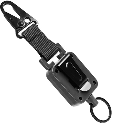 Bobine Badge - Clip Extensible Portable, Porte-clés Rétractable | Bobine De Sécurité Avec Fil Renforcé, Anti-fuite Pour Usage Ménage, Randonnée, Travail Et Déplacement