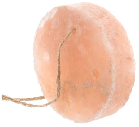HOLIDYOYO Kleiner Salzleckstein aus Natursalz 8x2cm mit Spurenelementen für Kaninchen Hamster und Kleintiere zum Aufhängen Haustiergesundheit Mineralstoffversorgung