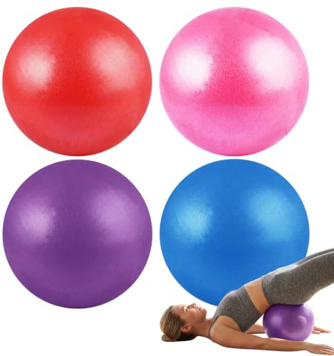 4 stycken pilateskula 25 cm, gymnastikboll liten anti-burst, liten pezciboll