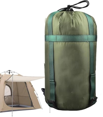 Stuff Sacks for Backpacking - Compression Storage Bag | Oxford Cloth | 7x15 Inch Compact Utility Pouch, Lightweight Drawstring Organizer, for Camping Sleeping Bags Hammocks Outdoor Clothes