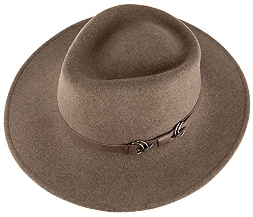 Alpenleder Hut - Modell: Padua (Handgefertigt) - Nachhaltiges Bio-Filz aus regionaler Landwirtschaft | Fedora Wollhut, Hüte Damen & Herren, Filzhut *Fair Produziert* (Gr: XL, 61-62cm, Forest Green)