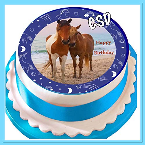 Tortenaufleger Pferde 01, Zuckerpapier, Tortenbild, Geburtstag
