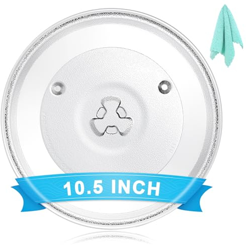 10.5 Universal Microwave Plate Replacement Glass Turntable | Fits GE, Panasonic, Magic Chef, Hamilton Beach, Oster, and More
