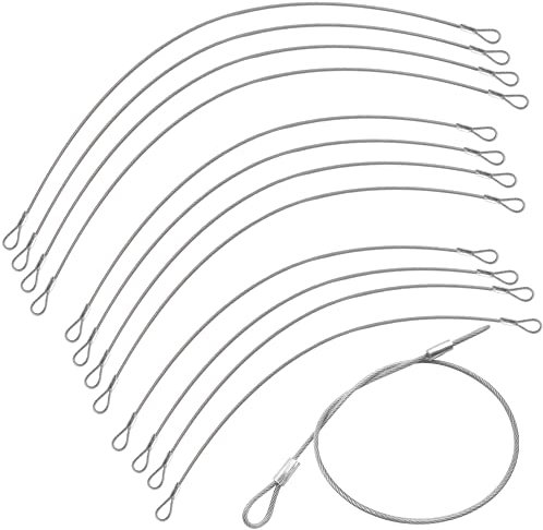 YuCool - 12 cables de acero para aviones, con revestimiento de acero inoxidable (10 + 12 + 14 pulgadas)