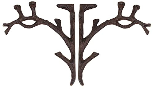 2 Stück Regalträger Retro Regalhalterungen Dekorative Regalwinkel aus Metall Schwerlast Wandregale Gusseisen Unterstützung, Schwarz/Grün/Bronze (Bronze)